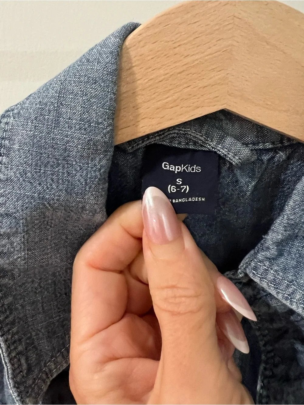 GAP Short-Sleeve Denim Button-Down Shirt - Blue